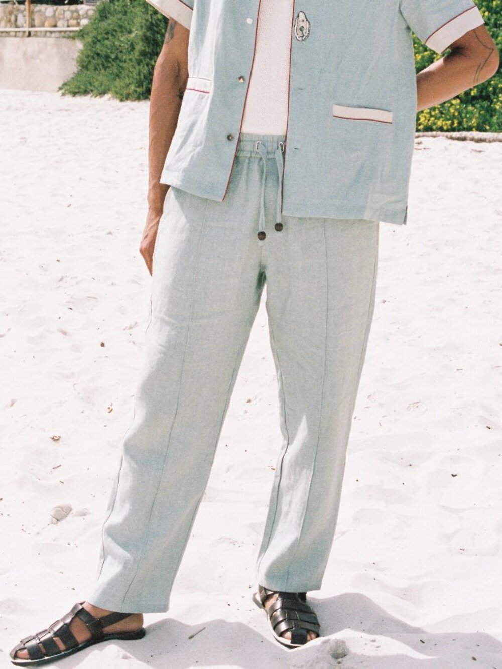 Tombolo Easy-Going Pants in Hazy Blue Size Medium